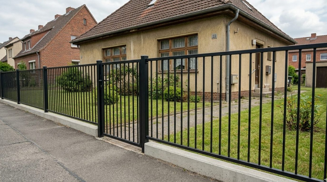 Metallzaun Spandau nach der Erneuerung