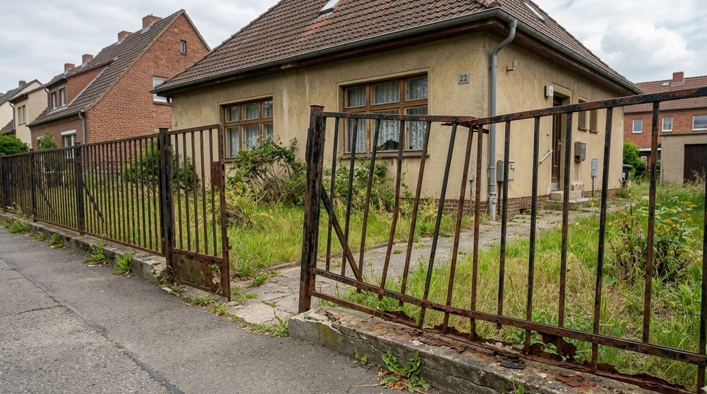 Metallzaun Spandau vor der Erneuerung